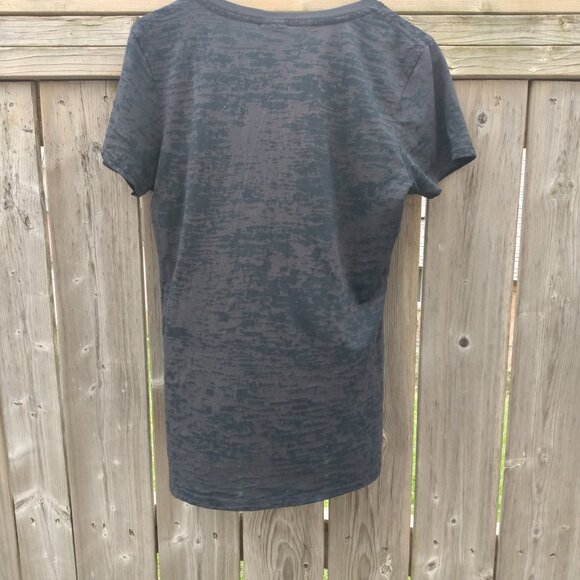 Vintage Roxy T-Shirt Y2K 2000s Sheer Burnout Graphic "I Want the Sun" V-Neck - Picture 11 of 11